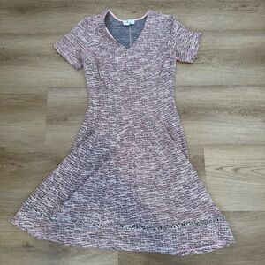 Robbie Bee Signature Knit Dress in Pink and Gray